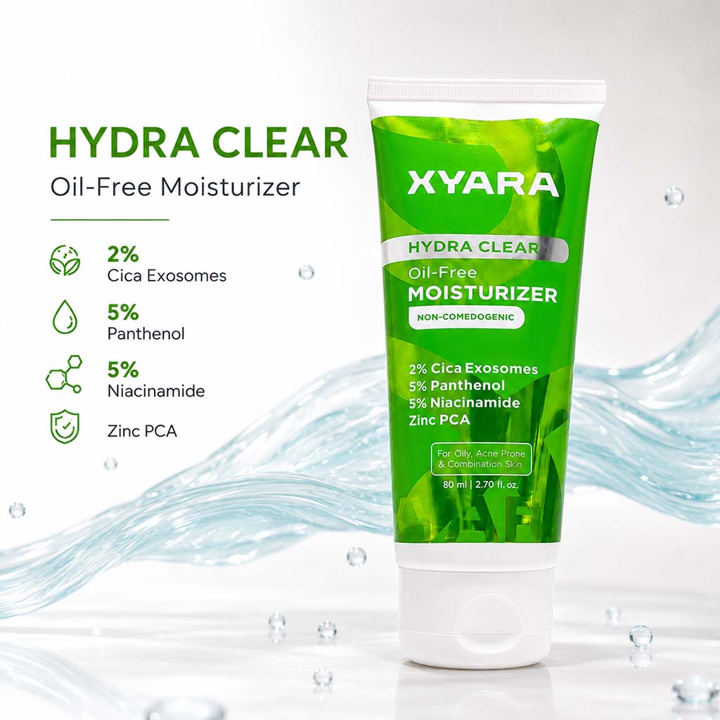Oil Free Moisturizer | Hydra Clear | Non-Comedogenic | 80ml