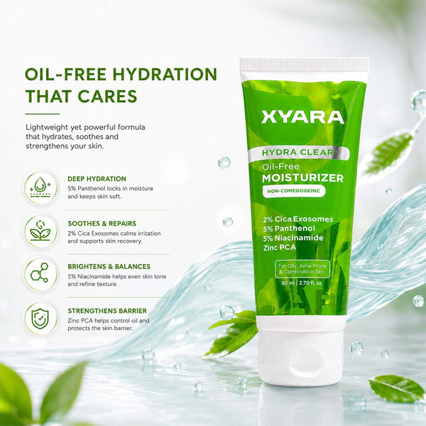 Oil Free Moisturizer | Hydra Clear | Non-Comedogenic | 80ml